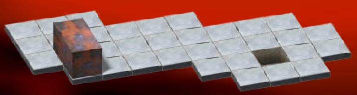 The box lies on two neighbouring cells, vertically